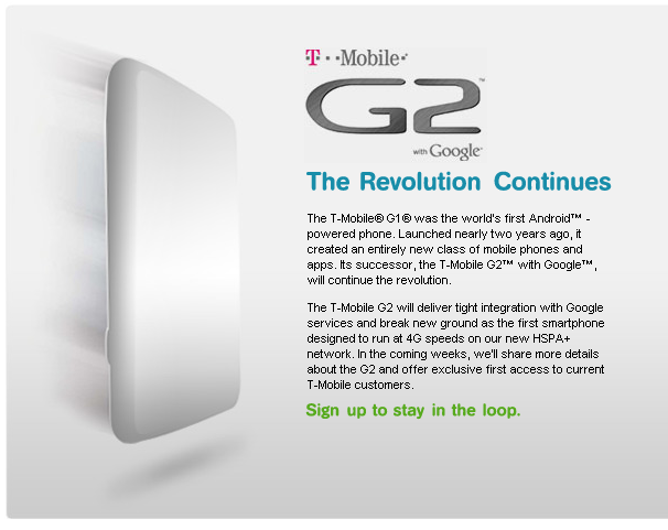 T-Mobile Revealing a new G2 Device? Plus Networks First HSPA+ Phone?