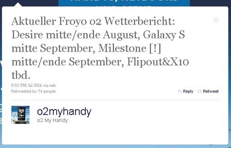 Milestone Officially Receiving Android 2.2?