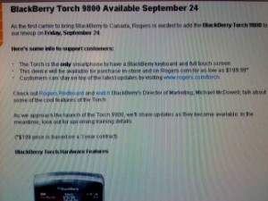 Blackberry Torch Pricing Revealed