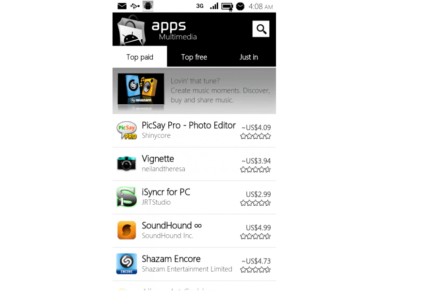 Android Market Prices Now Show Local Currency